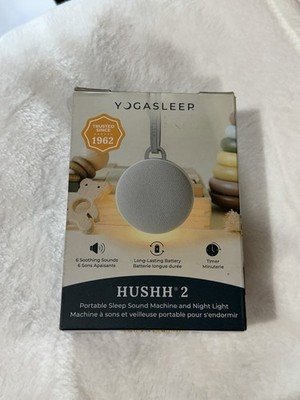 Yogasleep Hushh 2 Portable Sound Machine Night Light 5 Sounds Timer White