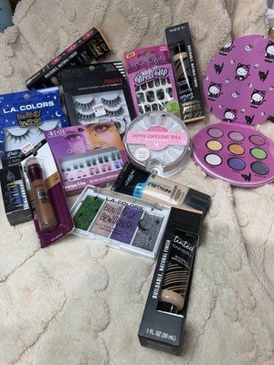 66 Pc Mixed Makeup & Skincare Beauty Lot Lashes Nails Cosmetics Reseller Bundle