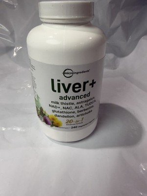 Micro Ingredients Liver+ Advanced 20-in-1 Liver Support 240 Veg Capsules Sealed