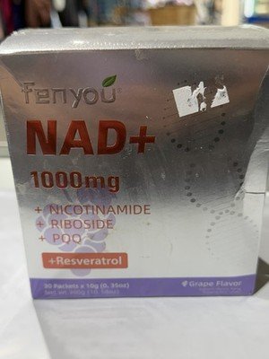 Fenyou NAD+ 1000mg Supplement Packets w/ Nicotinamide Riboside PQQ 30 Count