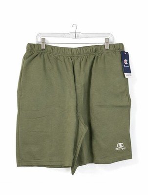 Champion Mens Green Classic Fleece Shorts Logo New With Tags 2XL XXL